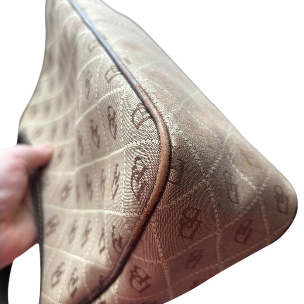 Dooney & Bourke Tan and Brown Monogram Shoulder Bag - Picture 5 of 16